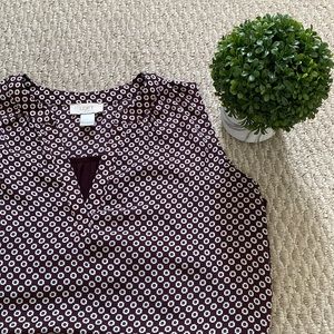 LOFT Mixed Media V-Neck Shell Top